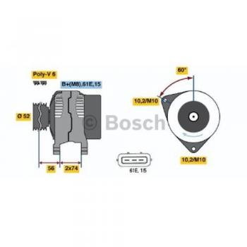 Bosch 0986041190 Car Alternator