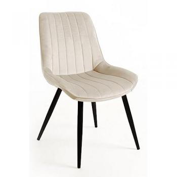 Conjunto Lene Terciopelo Beige, 4 Sillas