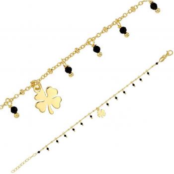Clover Charm Cleopatra Silver Bracelet