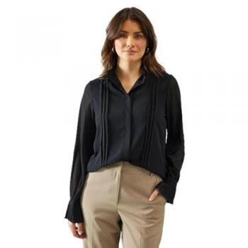 Chic Pleat-Ruffled Shirt