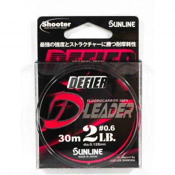 Sunline Fluoro‑Defier 30 m Leader – 2 lb, 0,128 mm, reinfarbig