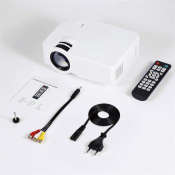 Mini projecteur E08S 200 Lumens avec télécommande filaire et écran identique
