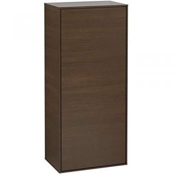 Armoire latérale Finion G56000, Villeroy et Boch, 418x936x270mm, Noyer, charnière à gauche, avec éclairage LED