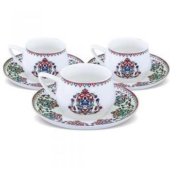 Karaca Nakkaş 12-Piece Espresso Mug Set for 6
