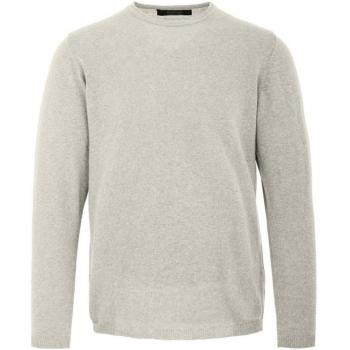 BomBoogie Men's Faded Crew Neck Pullover, Beige, Size S