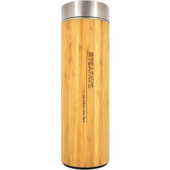 500‑ml Bambus‑Thermos mit doppelwandigem Design und Sieb