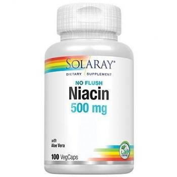 Niacina Vitamina B3 No Ruborizante 500Mg 100caps Solaray