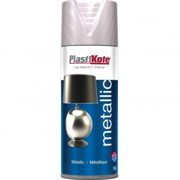 Brushed Nickel Metallic Aerosol Spray Paint by Plastikote (400ml)