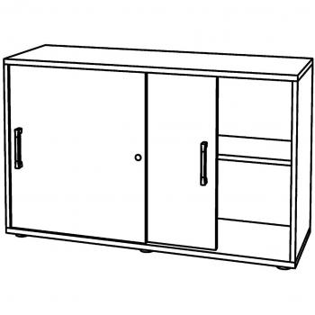 Derie 9 Schiebetürenschrank 2 OH BxTxH 120x40x74,8cm
