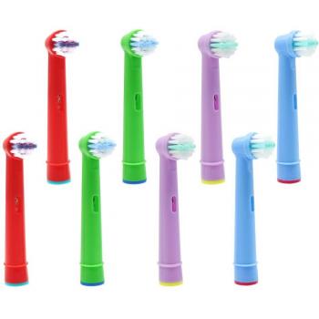 8x sanfte Ersatzbürstenköpfe für Braun Oral-B D12 D16 D29 D20 D32 OC20 D10513 3757 D19 OC18 D811 D9525 D9511, Plaque Kontrolle 3D