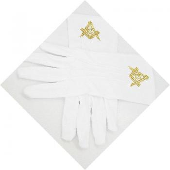 Guantes de Poliéter con Brújula Masonic