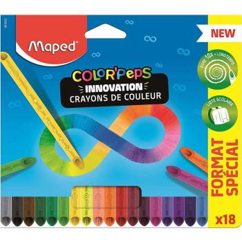 Maped Buntstift Dreikant COLOR, PEPS INFINITY, 18er Etui