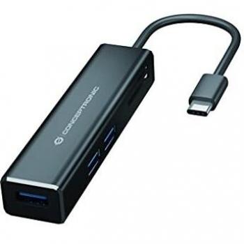 Hub USB 3.0 con 3 porte e lettore di schede Conceptronic