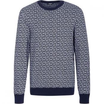 Pull Balmain Tricoté Bleu