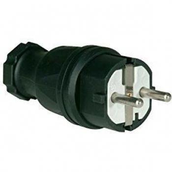 PCE Gummi-Schuko-Stecker, 2-Polig, IP44