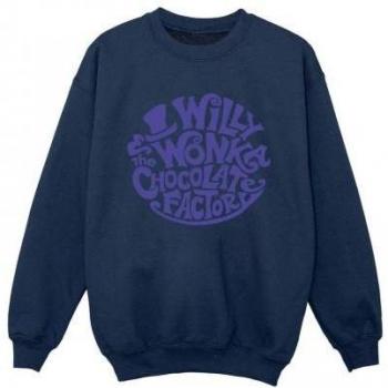 Bunte Willy Wonka & Schokolade Fabrik Pullover für 5-6-Jährigen – Weiß