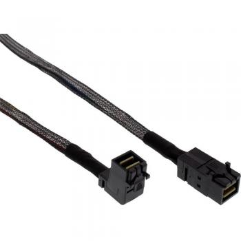 Cavo SAS Mini a 90° Connettori SFF-8643 e Side Band, Lunghezza 1m, Colore Nero