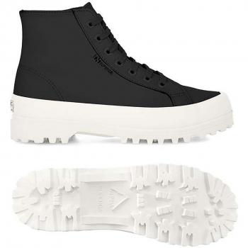 Botas Superga 2341 Nappa Negro Blanco