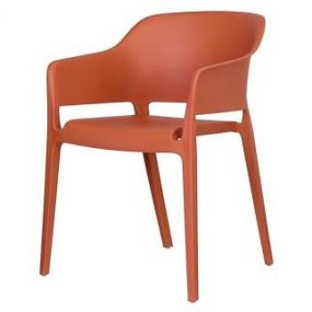 Stuhl Giethoorn mit Armlehne – 77,5 x 55 x 54,5 cm, Terracotta‑Farbe