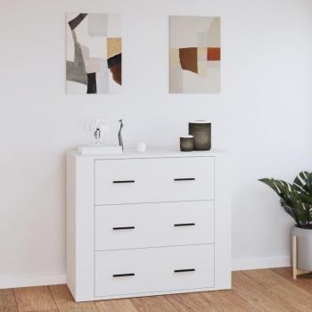 Aparador Minimalista Blanco 80x33x70 cm
