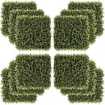 Muro Verde Eterno 12 Setos 50x50 cm: Diseño de Hierba Flotante con Protección Solar