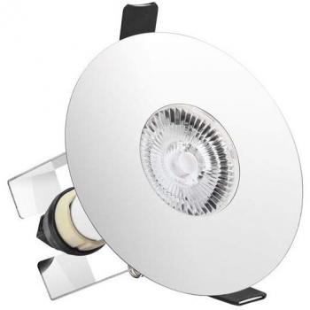 Netlighting Evofire IP65 Round Downlight – 70–100 mm, Chrome Finish, Insulation Guard
