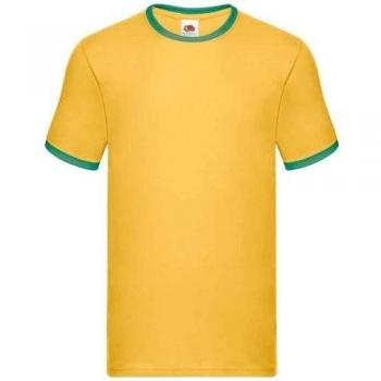 Camiseta Ringer Contrast Fruit of the Loom para Hombre