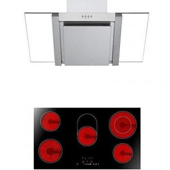 Touch‑Control Ceramic Hob + Angled Glass Ventilation Kit
