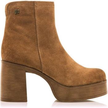 Botines de mujer MTNG 59738 en marrón con tacón alto