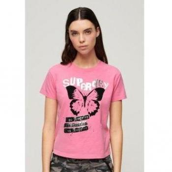 T-shirt Superdry imprimé rock rose aurore taille 44 féminine