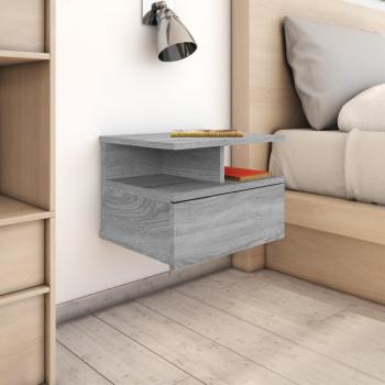 Floating Nightstand in Grey Sonoma Finish 40x31x27 cm