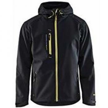 Chaqueta Táctica BLAKLADER SoftShell XXL, Negro/Amarillo Fluorescente