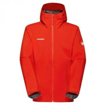 Men’s Mammut Linard Red 2XL Hooded Lightweight Hardshell Coat
