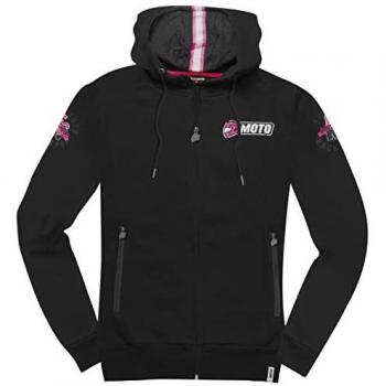 FC-Moto Effortless Damen Zip Hoodie Schwarz/Pink Größe M