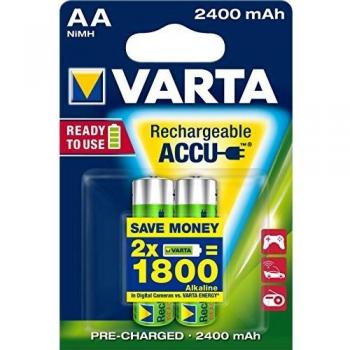 VARTA AA 2400 mAh Recargable Paquete 2 – Pre‑cargadas y Ready to Use