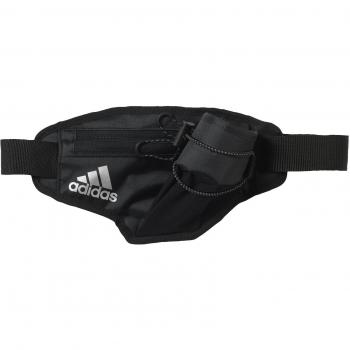 Adidas Flaschenbeutel für Läufer, 1.5x15x28.5 cm – Schwarz/Grau/Mattesilber