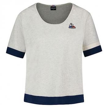 Le Coq Sportif Women's Beige Chiné Short Sleeve T-Shirt