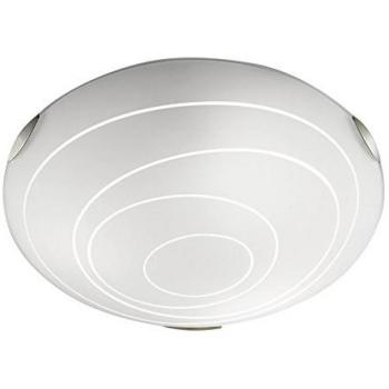 Fabas Luce Plafoniera Kent bianco nichel satinato Ø 400 mm