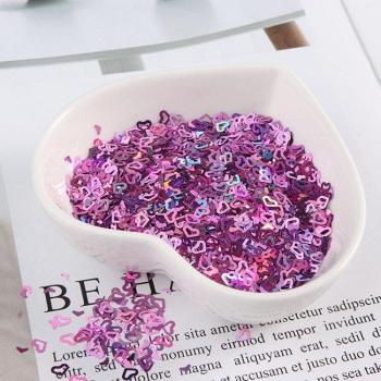 4mm PET Heart Sequins for Nail Art and Craft, 10g