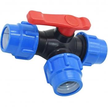 Vanne à boisseau sphérique PVC 40 mm – T‑joint rapide