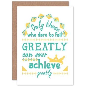 Success Dare Quote Card in Classic White
