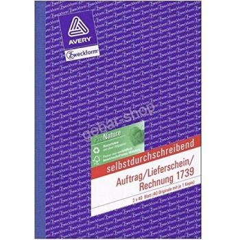 Bloc de formulaires 1739, 2x40 feuilles – Avery Zweckform