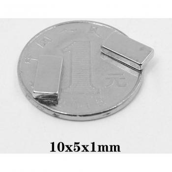 Aimants en terre rare 10x5x1mm, épaisseur 1mm, pack de 50 à 1000 pièces