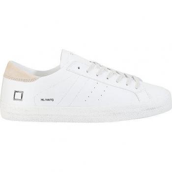 Zapatillas D.A.T.E. Hill Low Vintage en Piel Color Blanco/Beige