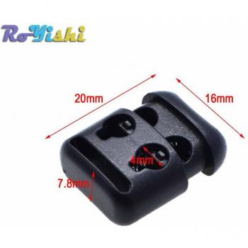 Black Plastic Cord Lock Toggle Clips