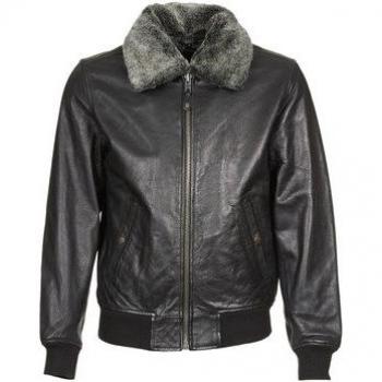 Schott Lederjacken FELIATO – 100% Wildleder, schwarz, mit Reißverschluss vorne