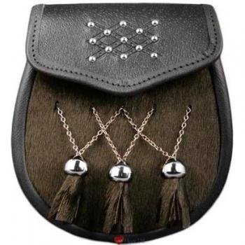 Bolsillo Semirroto con Collar de Lattice y Cadena Negra