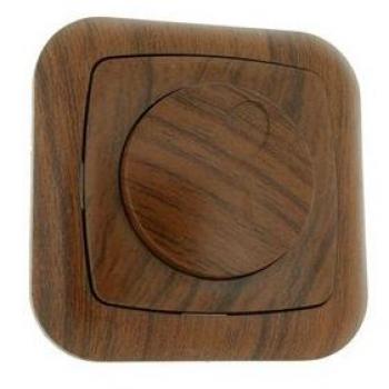 Regulador de luz conmutable empotrable madera