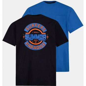 T-shirt Doppia Surfers Uomo Blu L Cotone/Poliestere