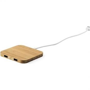 Sustainable Bamboo Qi Mobile Charger